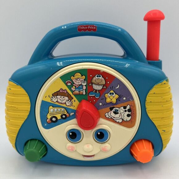 Vintage 1998 Fisher Price Musical Lulabies Player Box Wind Up Radio Mattel - Picture 1 of 6